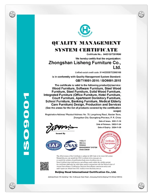 Заводской сертификат ISO9001