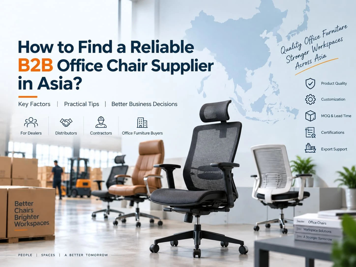 Как найти надежного поставщика офисных кресел в сфере B2B в Азии?